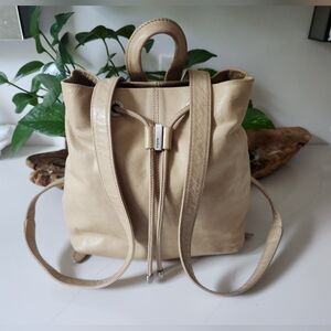 HOBO Cream Leather Backpack